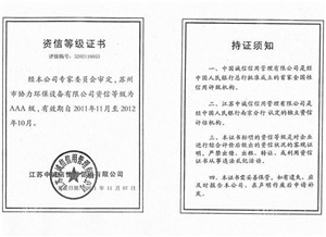 资信等级证书